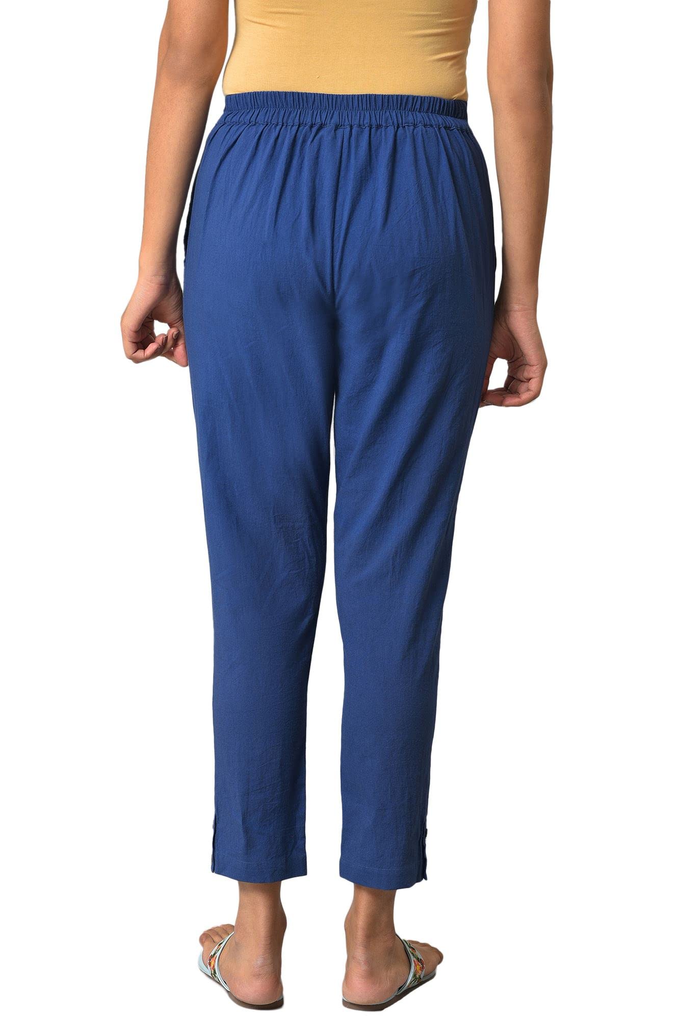 Aurelia Pure Cotton Strechable Trouser For Women | Ankle Length Trouser For Women | Pure Cotton Trouser For Women | Pants For Wo