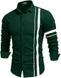 Bellstone Mens Solid Regular Fit Shirt (B-8200_Dark Green