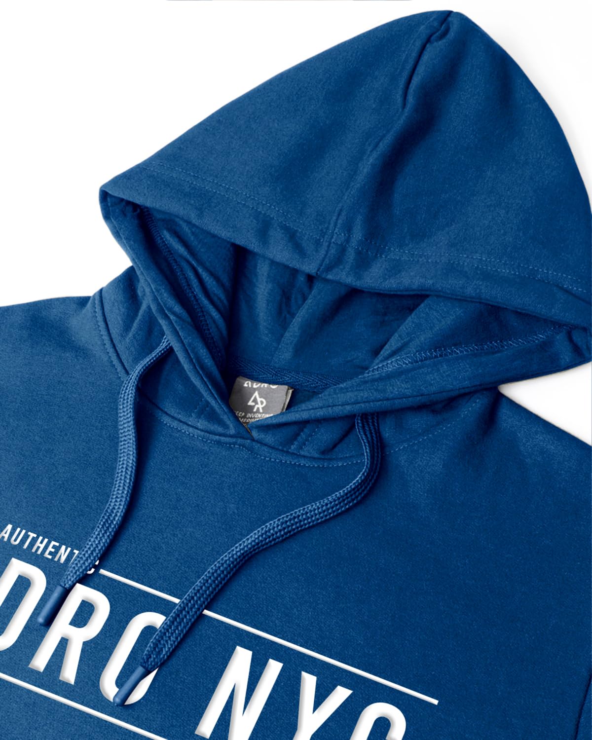 ADRO Men's Cotton Neck Hooded Sweatshirt (H24-ADRO-RB_Royal Blue
