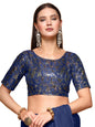 OOMPH! Readymade Blouse for Women, Brocade, Boat Neck, rbbl529