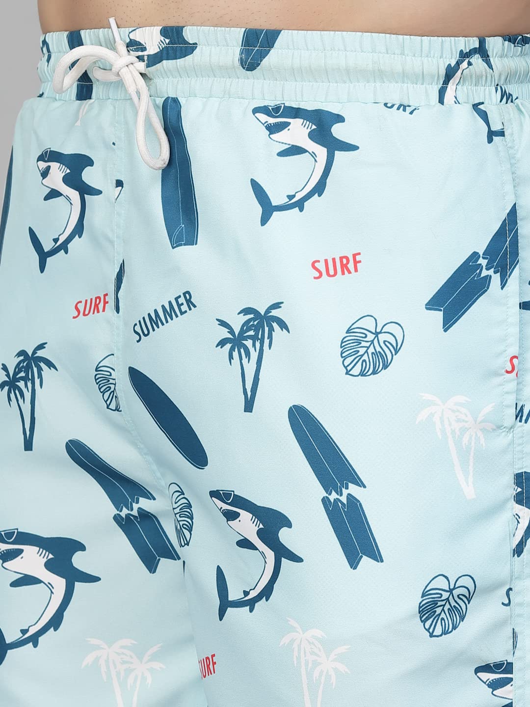 Style Quotient Men Multi Color Marine Printed Polyester Swim Short