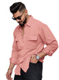 Noble Monk MenS Solid Casual Shirt |Full Sleeve | Regular Fit |Stylish Shirt For Men Peach