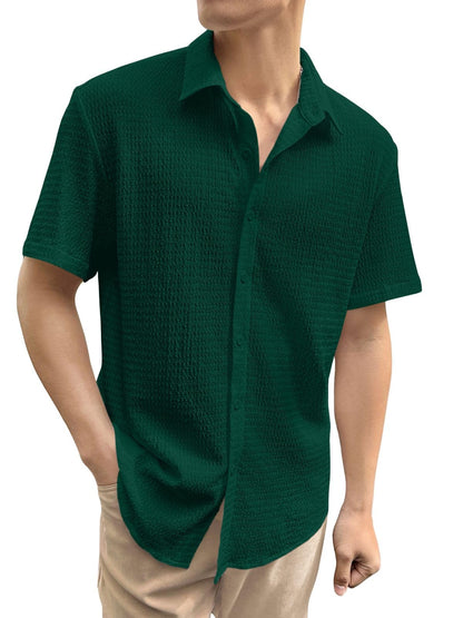 Greciilooks For Casual Stylish Polycotton Regular Formal Shirt Green