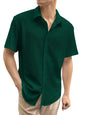 Greciilooks For Casual Stylish Polycotton Regular Formal Shirt Green