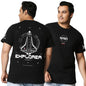 Bewakoof Official NASA Merchandise Mens Graphic Printed Oversized Fit Half Sleeve Round Neck Cotton Plus Size T-Shirt_591105_Bl