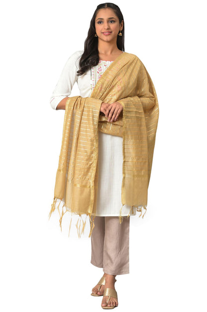 Aurelia Gold Yarn-Dyed Premium Dupatta