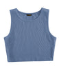 Toochki Tops for Woman | Spandex Top | Crop | Short | Western | for Jeans | Sleeveless | Stretchable | Light Blue