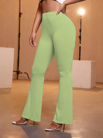 AVANOVA Pista Green Womens Yoga Dress Pants Stretchy Work Slacks Business Casual Office Flare Bell-Bottom/Boot-Cut Elastic Wais