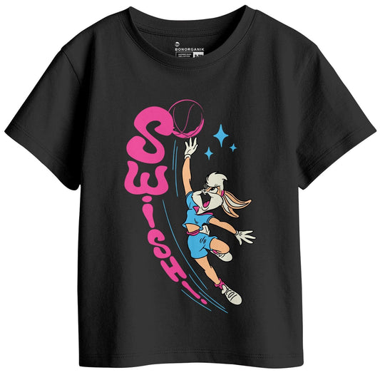 Bon Organik Girls Regular Fit T-Shirt (BON11420_Black