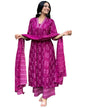 Gosriki WomenS Rayon Viscose Printed Anarkali Kurta With Palazzo & Dupatta (Dipa Rani-Gs_Xxl_Pink_Xx-Large)