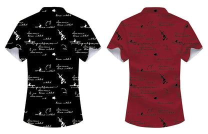Kadiyu Half Sleeve Casual Printed Shirts For Men Regular Fit Printed Spread Collar Casual Shirt Lycra Fabric With Combo Shirt (P