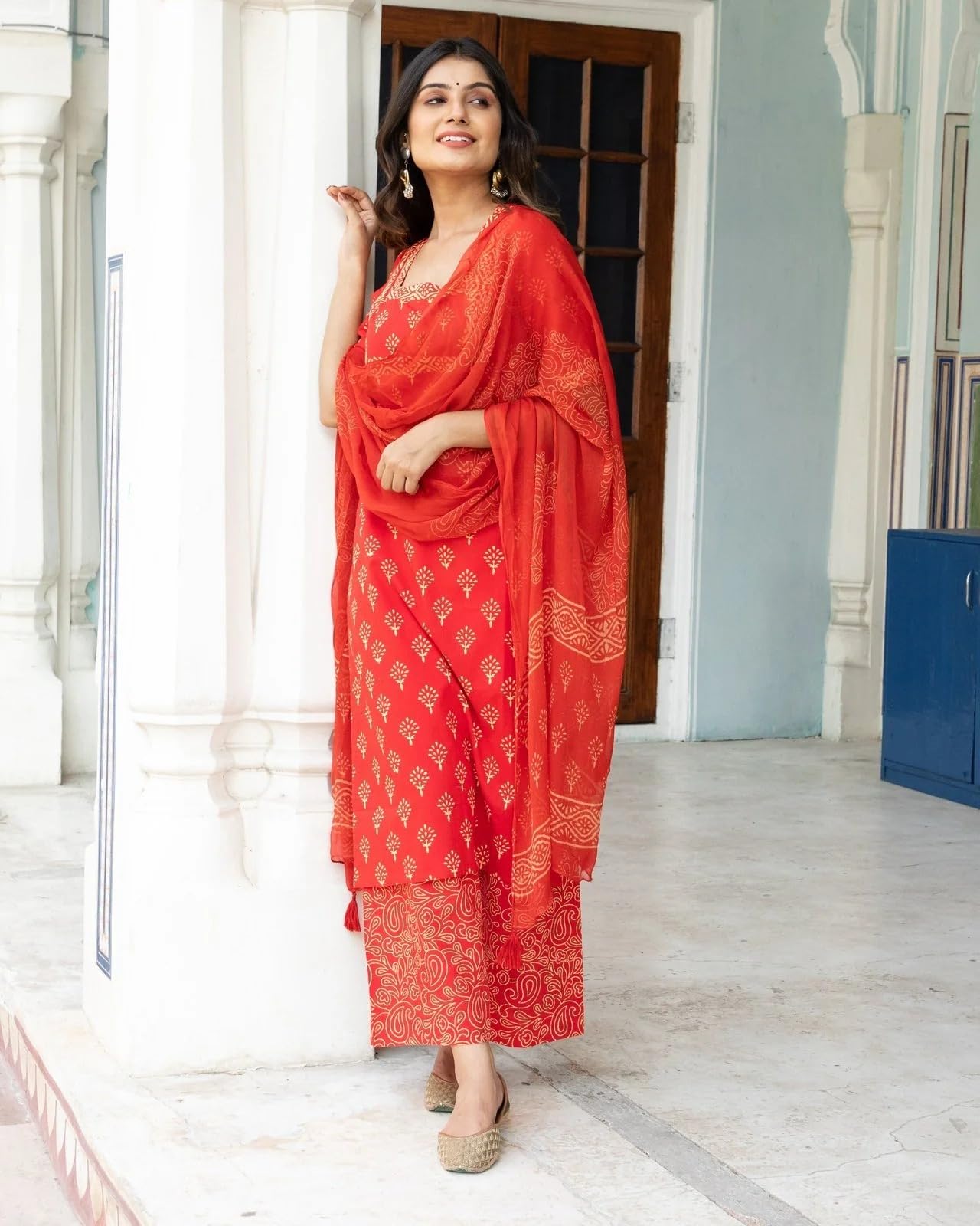 ANNI DESIGNER Women's Kurta with Pant & Dupatta |Material: Cotton Blend