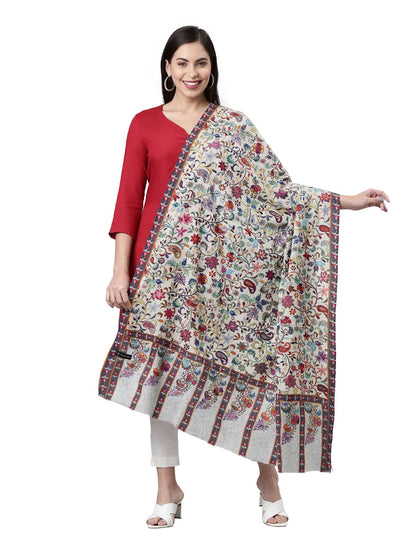 Pashmoda Women Khwabida Pure Wool Kalamkari Shawl (Size: 101 X 203 Cms)