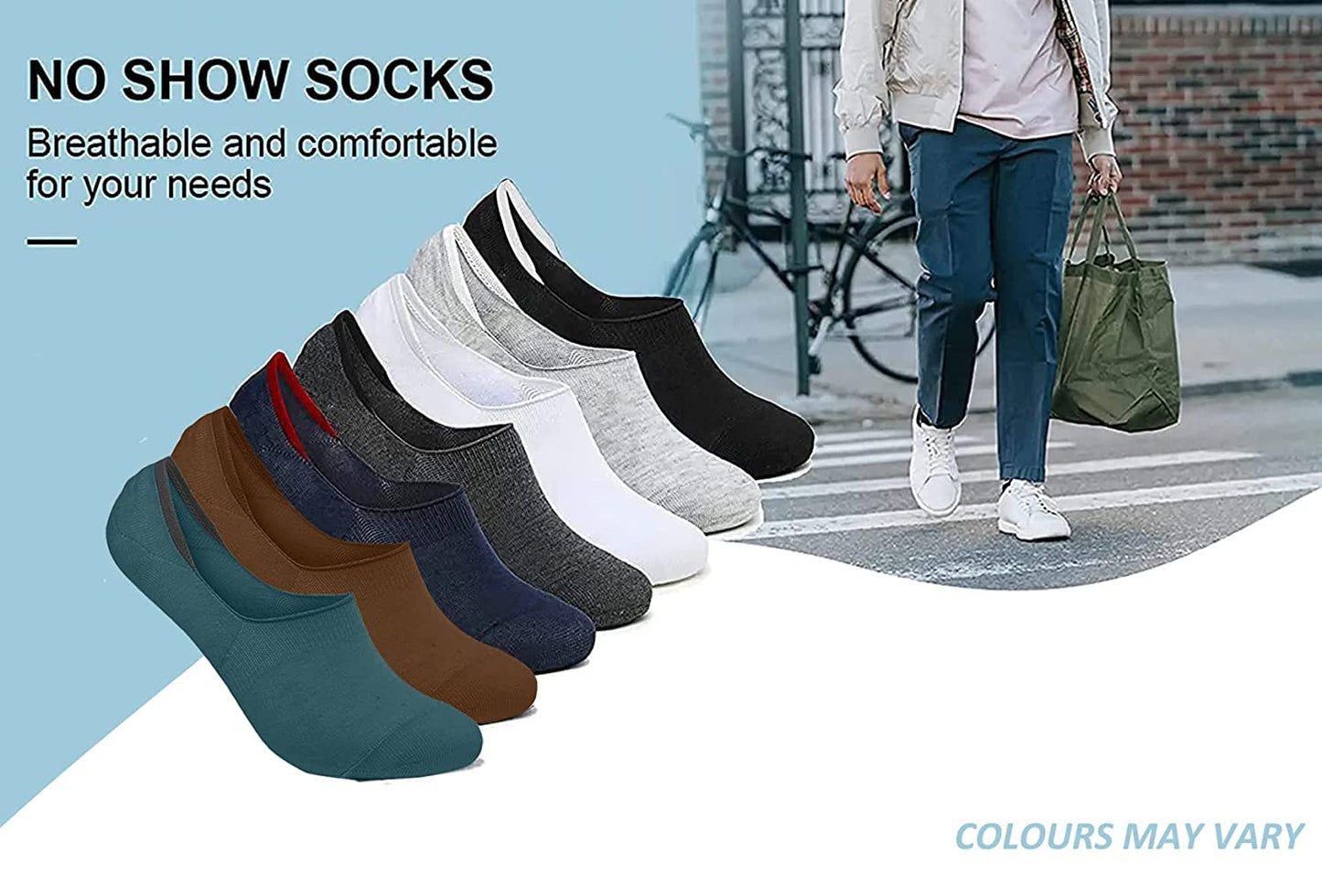 Xjarvis No Show Loafer Socks For Men Combo, Made With Breathable, Moisture Absorbing & Anti Odour Combed Cotton With Anti Slip G