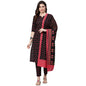 Idalia Black Printed Kurta Set With Dupatta