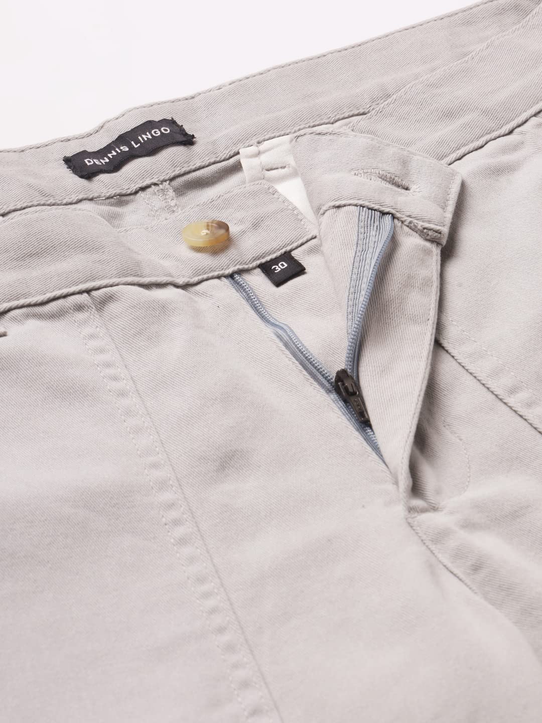 Dennis Lingo Light Grey Slim Fit Chino for Men