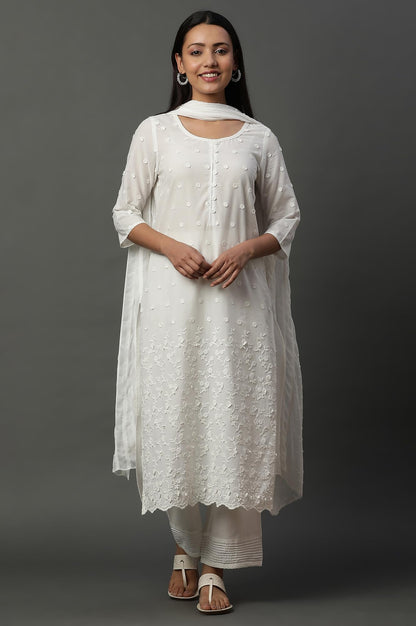 Aurelia WomenS Cotton Kurta Set (24Feas14977_White