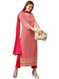 ANNI DESIGNER Women's Cotton Blend Embroidered Straight Kurta with Pants & Dupatta (Dumas-Green-Nw)
