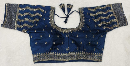 Pujia Mills WomenS Indian Ethnic Wear Designer Golden Zari Embroidery With Sequence Diamond Work Round Neck Half Sleeve Readyma