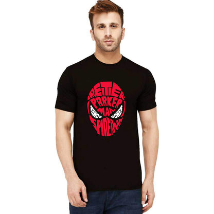 Uniplanet Store MenS Cotton T Shirt With Spiderman Theme Round Neck Half Sleeves Graphic Printed Pattern Regular Fit And Standa