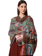 Pashmoda Women Noor Pure Wool Kalamkari Hand Embroidered Shawl (Size: 101 X 203 Cms)