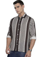 The Indian Garage Co Mens Relaxed Fit Aztec Print Resort Wear Sweater