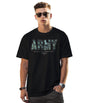 Peppyzone Mens Oversized Fit T-Shirt (PZ-OSTArmy112_Black