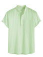 Greciilooks Solid For Casual Stylish Textured Regular Fit Green
