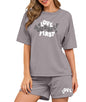 SHODOX Womens Cotton Blend Printed Tshirt and Shorts Co-ords Set (Pack of 1)