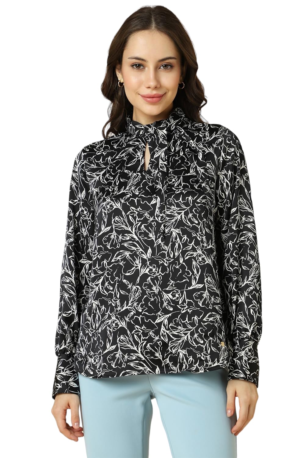 Allen Solly Women Regular Fit Printed Casual Full Sleeve Top
