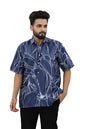 Brown Culture MenS Cotton Blend Abstract Print Shirt With Spread Collared Half Sleeves Standard Length And Button Down Closure