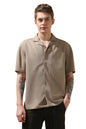 Dennis Lingo Men Relaxed Fit Beige Half Sleeves Polyester Casual Shirt