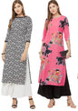 GoSriKi Women's Crepe Straight Kurta