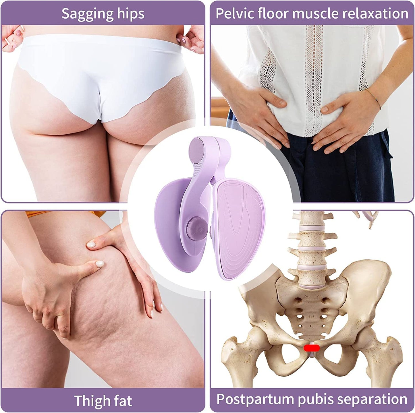 Gopendra Hip and Pelvis Trainer for Women - Thigh Master, Pelvic Floor Strengthening Device, Multi-Color, Plastic Material