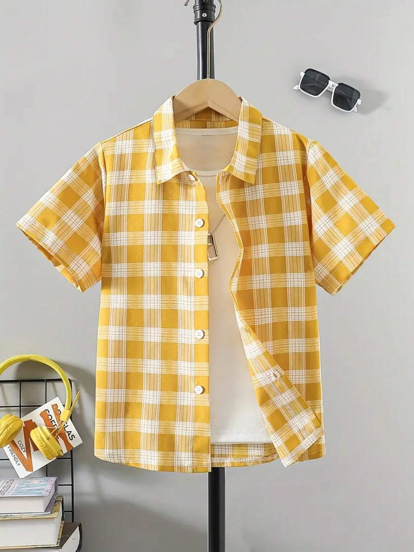 TAGAS Boys Shirt ||Fancy Shirt || Party Shirt for Boys and Kids || Summer for Kids |(BS) Yellow