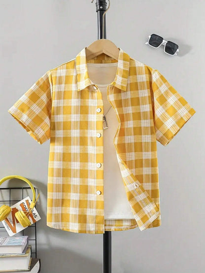 TAGAS Boys Shirt ||Fancy Shirt || Party Shirt for Boys and Kids || Summer for Kids |(BS) Yellow