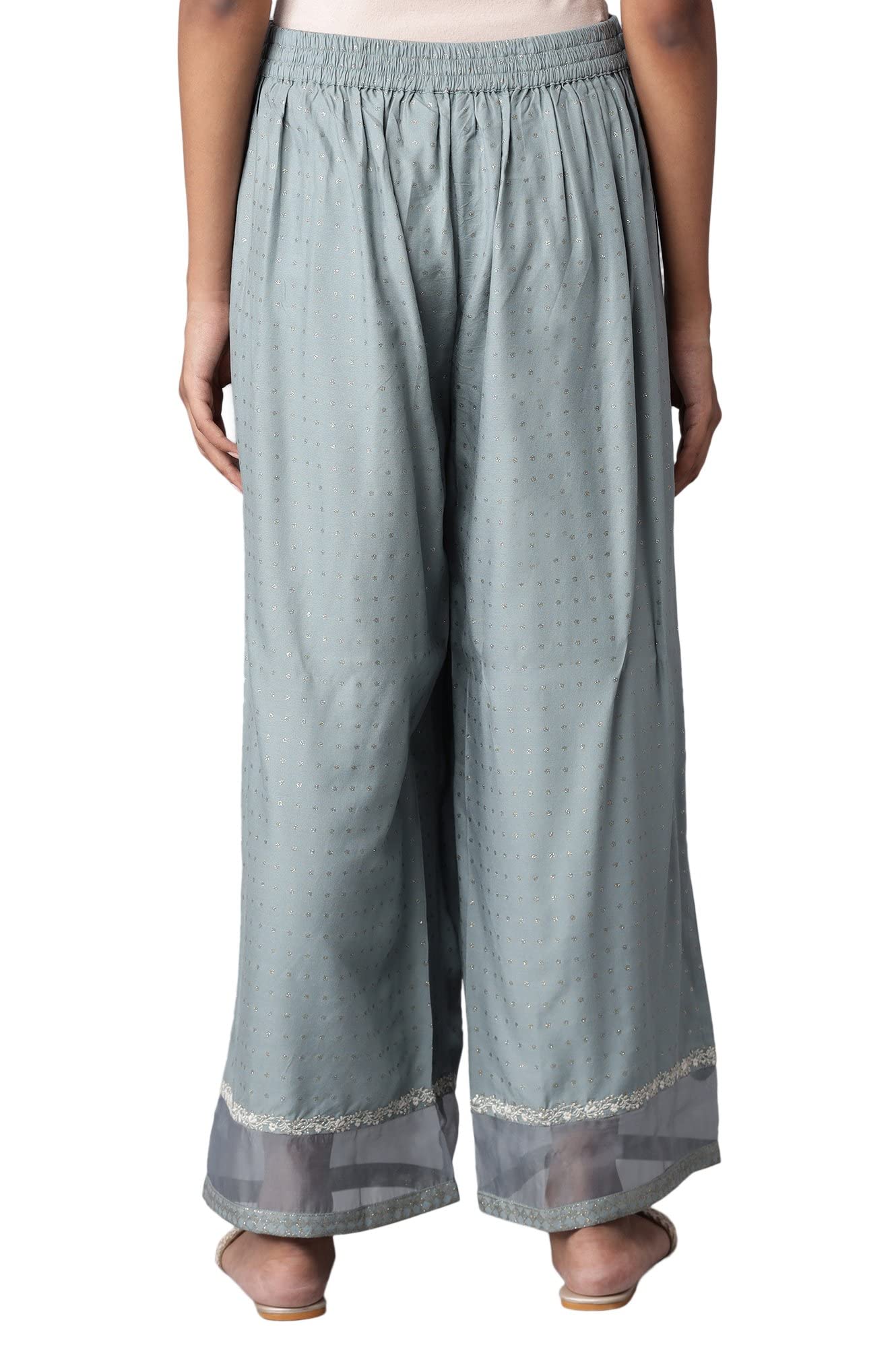 W for Woman W Strechable Parallel Pants for Women | Trousers for Women Blue