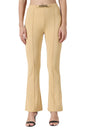 POPWINGS Solid Full-Length Polyester Regular-Fit Trouser Pants for Women for Casual and Semi Formal Wear Golden Skin