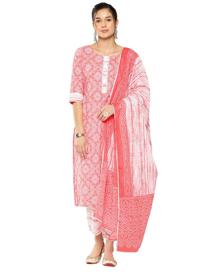 Libas WomenS Pure Cotton Kurta Sets (34226_Peach