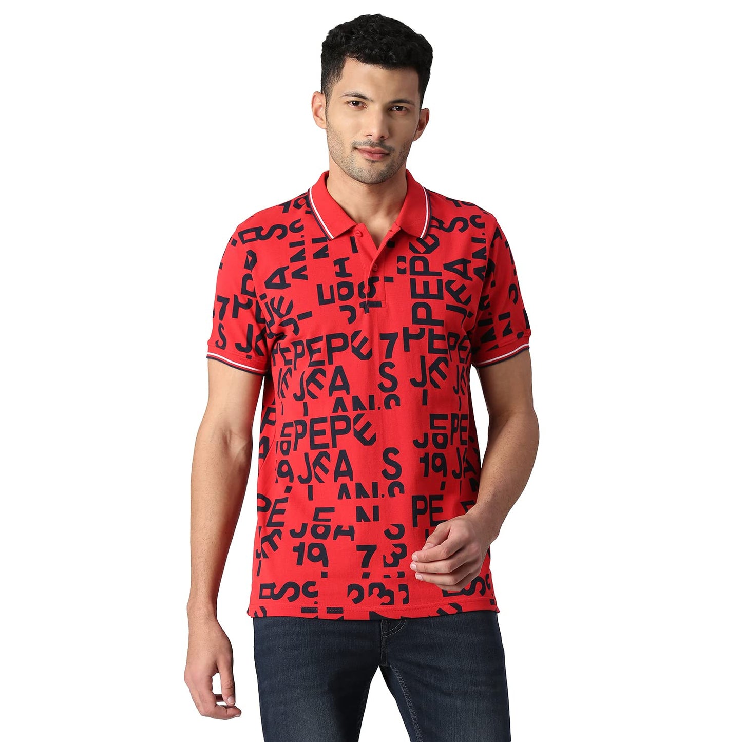 Pepe Jeans MenS Regular Fit T-Shirt (Pm542068255Xl_Classic Red