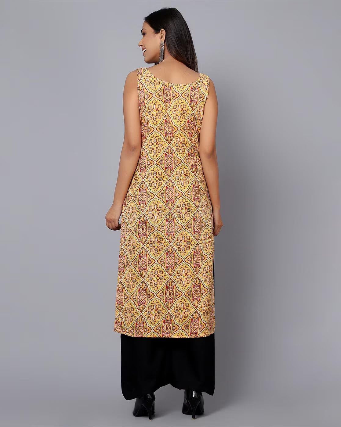 Patlani WomenS Crepe Full Stitched Kurti. Orange
