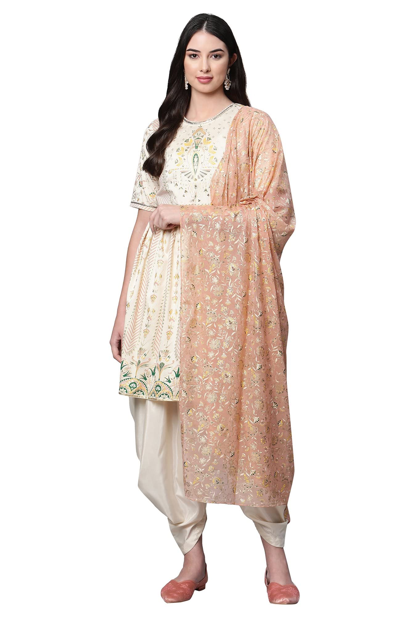Aurelia Women's Viscose Blend Kurta With Dhoti Pant