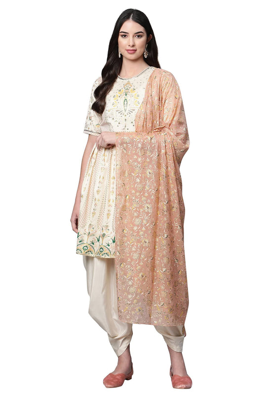 Aurelia Women's Viscose Blend Kurta With Dhoti Pant