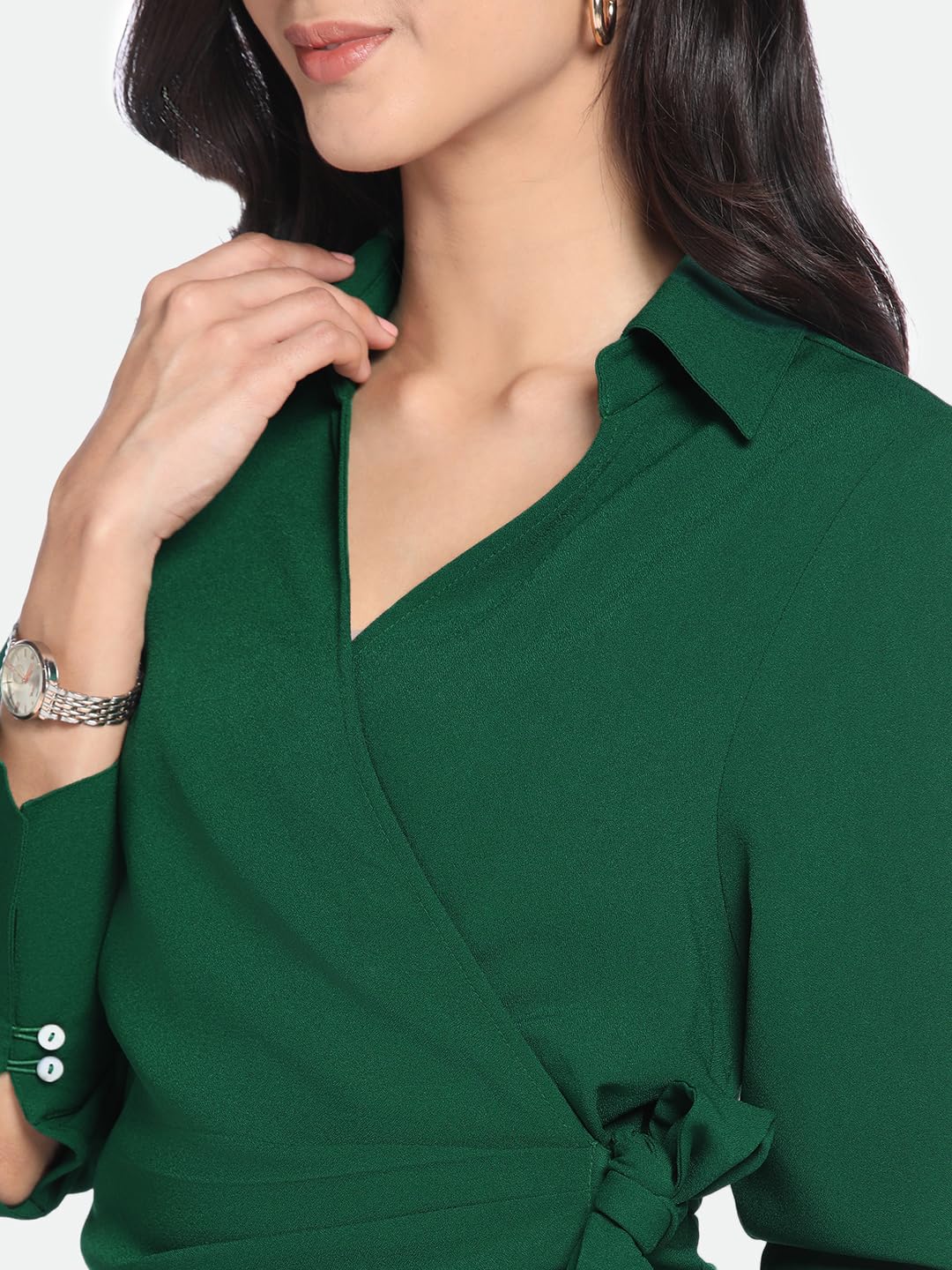 Dennis Lingo Dl Woman Polyester Blend Wrap Knee-Length Dress