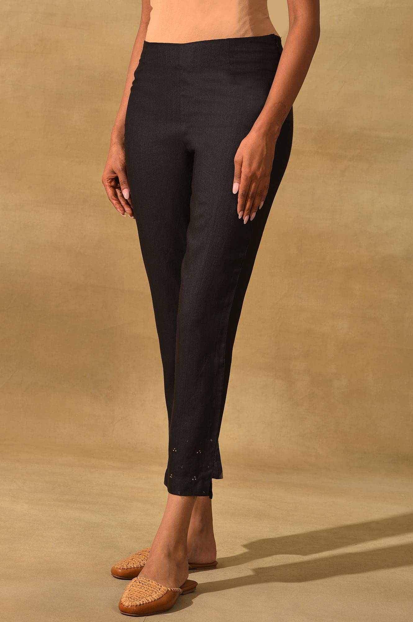 Folksong Strechable Slim Pants for Women | Trousers for Women | W for Woman
