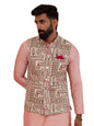 Kisah Nehru Jacket For Men  Printed Cotton Blend Modi Jacket | Ethnic & Formal Waist Coat For Weddings, Parties & Office Wear