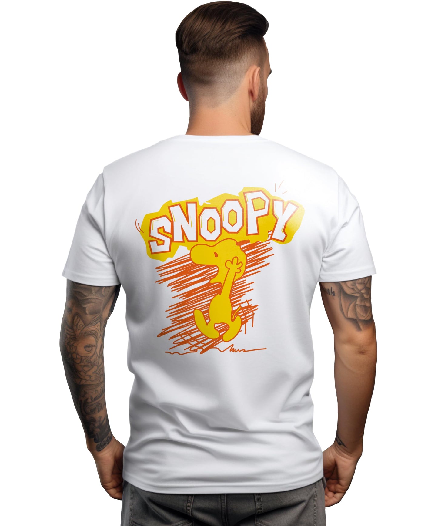Peppyzone Mens Regular Fit T-Shirt (PZ-Trendy-43_White