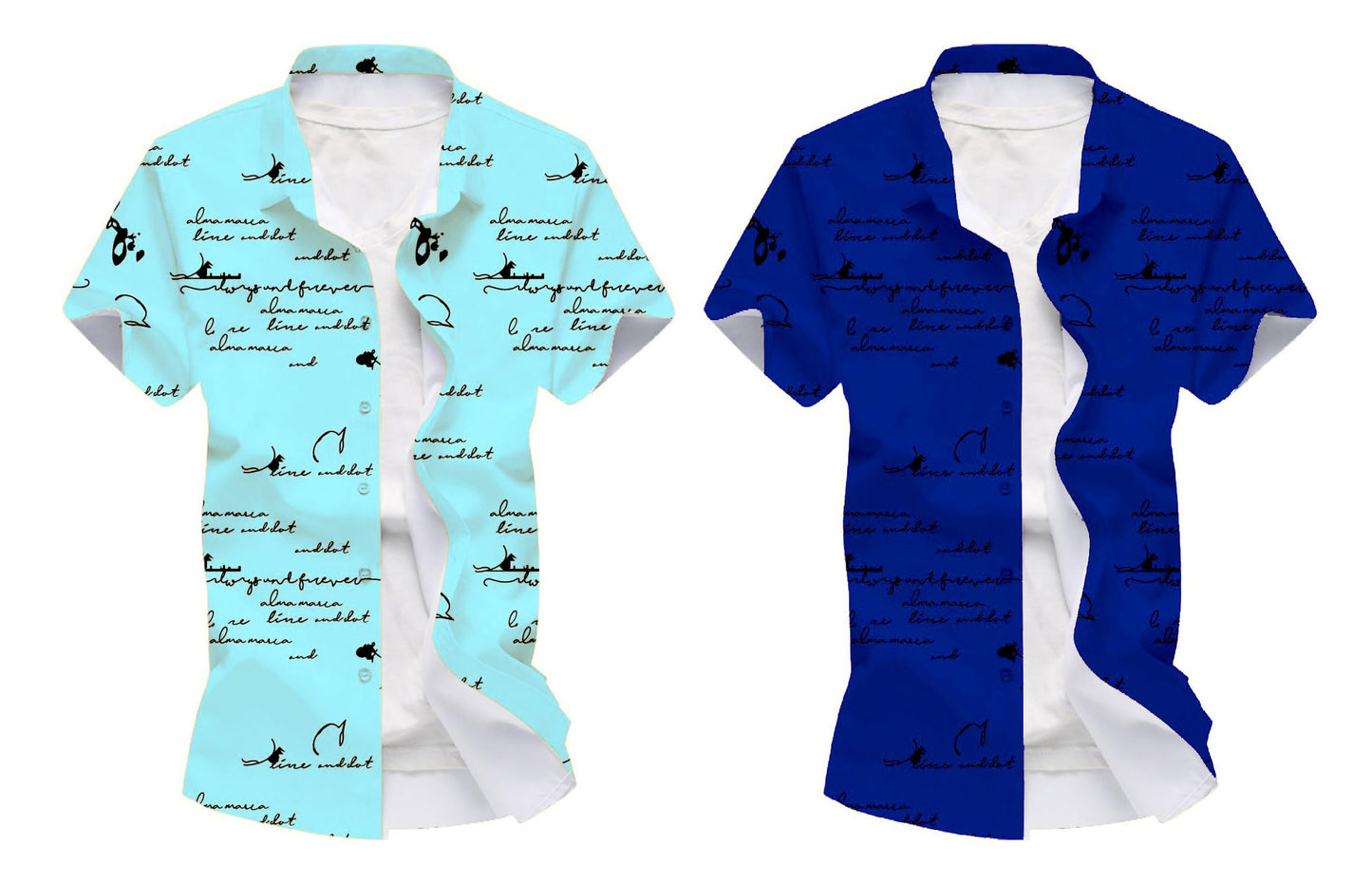Kadiyu Half Sleeve Casual Printed Shirts For Men Regular Fit Printed Spread Collar Casual Shirt Lycra Fabric With Combo Shirt (P
