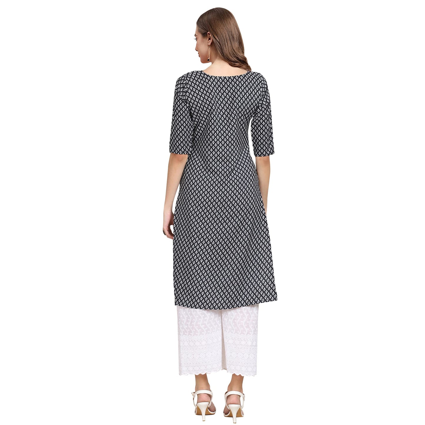Pinkmint Women's Crepe Digital Print Straight Kurta [Pack of 2] (CKZ-349-378)