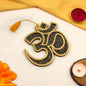 Astrotalk Pyrite Om Wall Hanging 13x13cm | Vastu Wall Decor Item with Natural Pyrite Stone | For Wealth, Protection & Positive Energy | Home Decor for Living Room, Bedroom & Mandir